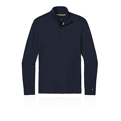 Smartwool Men's Classic Thermal Base Layer 1/4 Zip Klassische Herren-Thermo-Merino-Basisschicht mit 1/4-Reißverschluss, DEEP Navy, XL von Smartwool