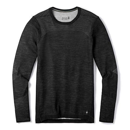 Smartwool Men's Intraknit Thermal Merino Base Layer Crew, Black/White, L von Smartwool