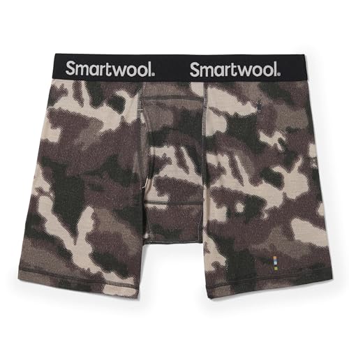 Smartwool Men's Boxer Brief Herren-Boxershorts mit Merino, Dune Blurred CAMO Print, L von Smartwool