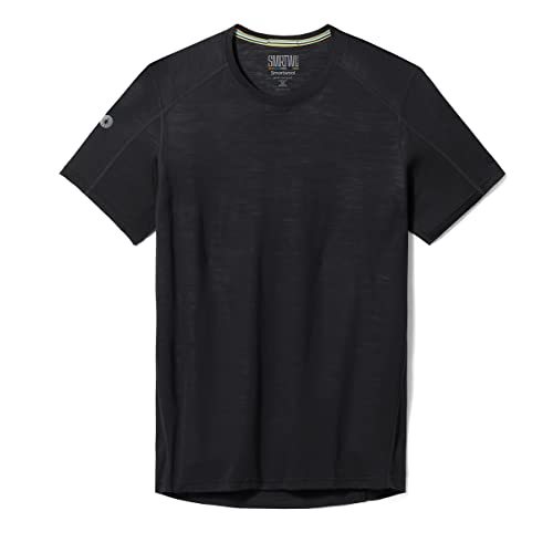 Smartwool Men's Mountain Bike Short Sleeve Tee Ultralite Mountainbike-Kurzarm-T-Shirt für Herren, Black, S von Smartwool