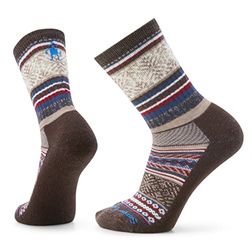 Smartwool Unisex-Adult Everyday Sweater Alltägliche Fair-Isle-Pullover-Crew-Socken, Chestnut, XL von Smartwool