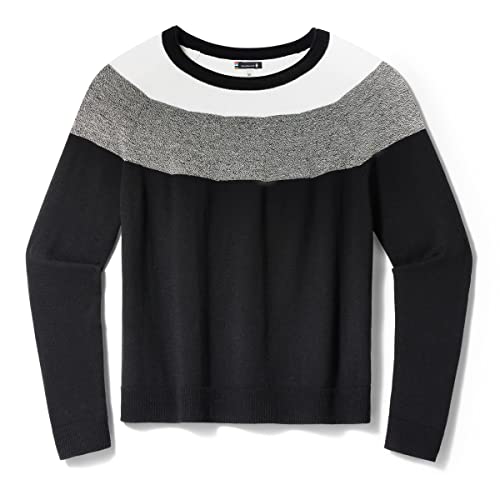 Smartwool Women's Edgewood Colorblock Crew Sweater, Black, XS Smartwool Women's Edgewood Colorblock Crew Sweater, Black, XS von Smartwool