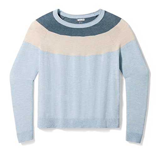 Smartwool Women's Edgewood Colorblock Crew Sweater, Winter Sky H, XS Smartwool Women's Edgewood Colorblock Crew Sweater, Winter Sky H, XS von Smartwool