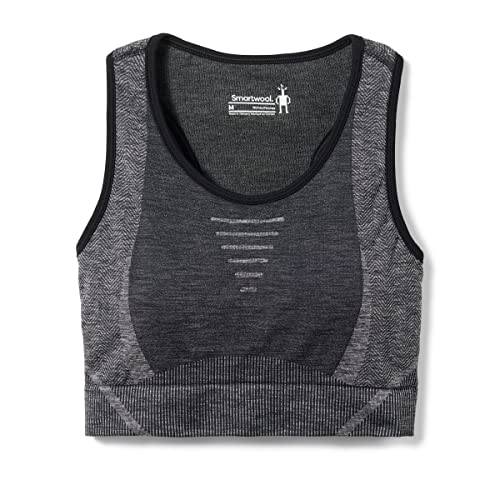 Smartwool Women's Bra Intraknit Racerback-BH für Damen, Black Heather, XS Smartwool Women's Bra Intraknit Racerback-BH für Damen, Black Heather, XS von Smartwool