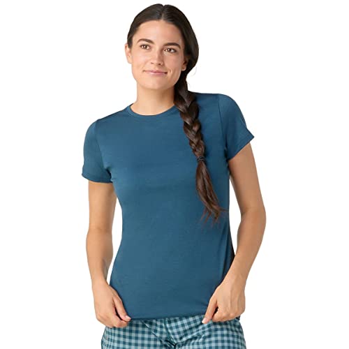 Smartwool Women's Merino Short Sleeve Tee Damen Kurzarm-T-Shirt, Twilight Blue, L Smartwool Women's Merino Short Sleeve Tee Damen Kurzarm-T-Shirt, Twilight Blue, L von Smartwool