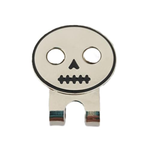 Smbcgdm Metall-Golfhut-Clip, tragbar, rund, Totenkopf, magnetischer Ballmarker-Halter für Golfer, Hüte, Hosen, Taschen, Visiere, Gürtel, langlebiges Zubehör, Silber Smbcgdm Metall-Golfhut-Clip, tragbar, rund, Totenkopf, magnetischer Ballmarker-Halter für Golfer, Hüte, Hosen, Taschen, Visiere, Gürtel, langlebiges Zubehör, Silber von Smbcgdm