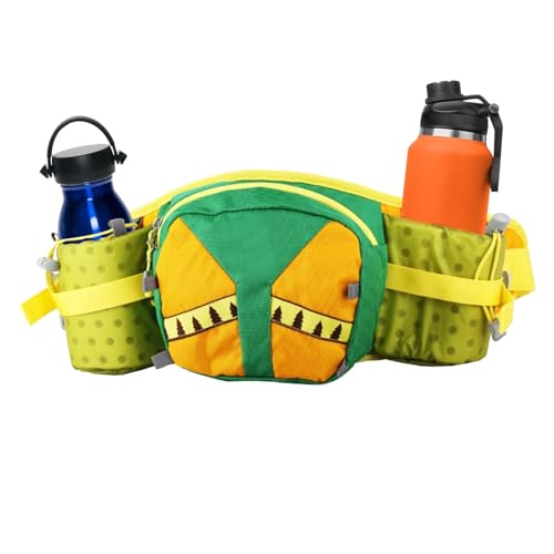 Smileshiney Hüfttasche mit Flaschenhalter – Hüfttasche, Bauchtasche, Lauftasche, tragbarer Wasserflaschenhalter, Lauftasche, Gürtel für Camping, Hochsprung, Laufen, Klettern, gelb, Refer to von Smileshiney