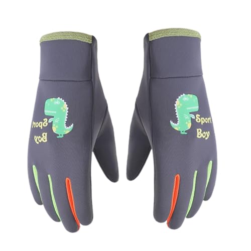 Smileshiney Im Dunkeln leuchtende Fäustlinge für den Winter,Im Dunkeln leuchtende Fäustlinge für Kinder | Kinder Radfahren Winter Warme Fäustlinge Glow-in-The-Dark | Cartoon-Dinosaurier-Handschuhe für von Smileshiney