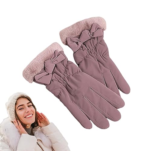 Smileshiney Thermo-Handschuhe für Damen, wiederverwendbar, mit Touchscreen, warme Handschuhe zum Skifahren, Klettern von Smileshiney