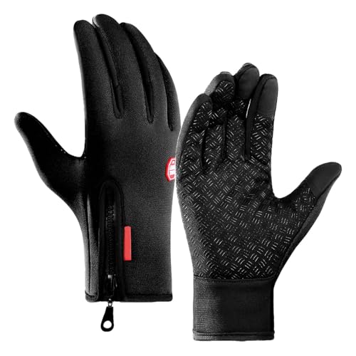 Smileshiney Winterhandschuhe Touchscreen-Handschuhe,Winter-Fahrradhandschuhe - wasserdichte Touchscreen-Thermohandschuhe,Warme, modische Fäustlinge für kaltes Wetter, Radfahren, Skifahren, Wandern, von Smileshiney