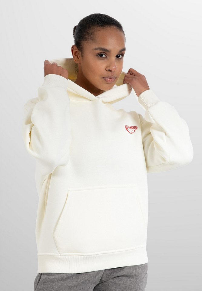 Smilodox Hoodie Riva, Kapuzenpullover Oversize Fit mit großer Kapuze und Herz Print Oversize, Stylischer Pulli Großer Print Kängurutasche Sweater Sport Freizeit Smilodox Hoodie Riva, Kapuzenpullover Oversize Fit mit großer Kapuze und Herz Print Oversize, Stylischer Pulli Großer Print Kängurutasche Sweater Sport Freizeit von Smilodox