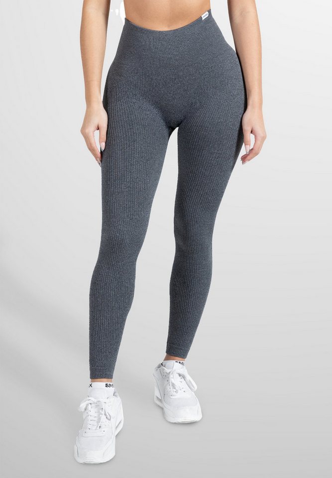 Smilodox Leggings Amaze Ripp, Blickdichte Sporthose aus Rippstoff von Smilodox