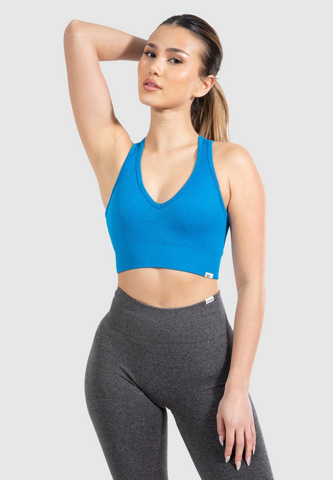 Smilodox Sport-BH Amaze Pro, Seamless Sport Bra Gerippter Stoff Fitness Yoga Alltag Raberback Top Atmungsaktiv ohne Bügel Fitness Gym Ripped Bustier Smilodox Sport-BH Amaze Pro, Seamless Sport Bra Gerippter Stoff Fitness Yoga Alltag Raberback Top Atmungsaktiv ohne Bügel Fitness Gym Ripped Bustier von Smilodox