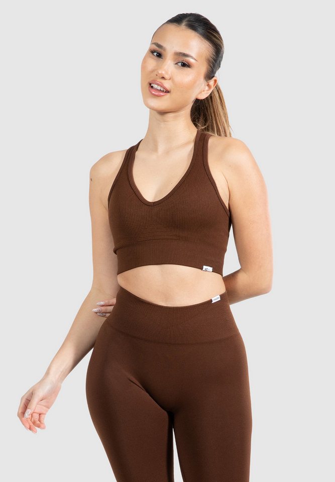 Smilodox Sport-BH Amaze Pro, Seamless Sport Bra Gerippter Stoff Fitness Yoga Alltag Raberback Top Atmungsaktiv ohne Bügel Fitness Gym Ripped Bustier Smilodox Sport-BH Amaze Pro, Seamless Sport Bra Gerippter Stoff Fitness Yoga Alltag Raberback Top Atmungsaktiv ohne Bügel Fitness Gym Ripped Bustier von Smilodox