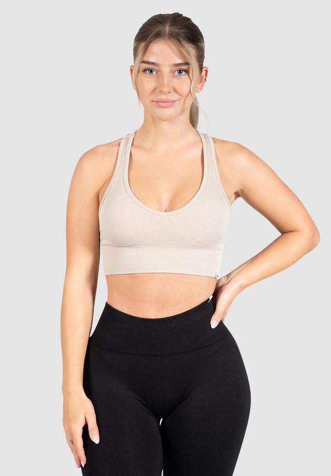 Smilodox Sport-BH Amaze Pro, Seamless Sport Bra Gerippter Stoff Fitness Yoga Alltag Raberback Top Atmungsaktiv ohne Bügel Fitness Gym Ripped Bustier Smilodox Sport-BH Amaze Pro, Seamless Sport Bra Gerippter Stoff Fitness Yoga Alltag Raberback Top Atmungsaktiv ohne Bügel Fitness Gym Ripped Bustier von Smilodox