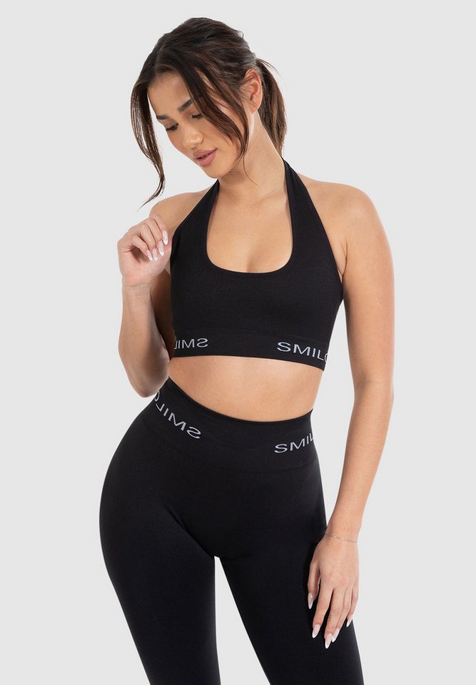 Smilodox Sport-BH Azura, Seamless Sport Top Rückenfrei Starker Halt Fitness Alltag Scrunch Bra ohne Bügel Atmungsaktiv Yoga Gym Bustier Schriftzug Smilodox Sport-BH Azura, Seamless Sport Top Rückenfrei Starker Halt Fitness Alltag Scrunch Bra ohne Bügel Atmungsaktiv Yoga Gym Bustier Schriftzug von Smilodox