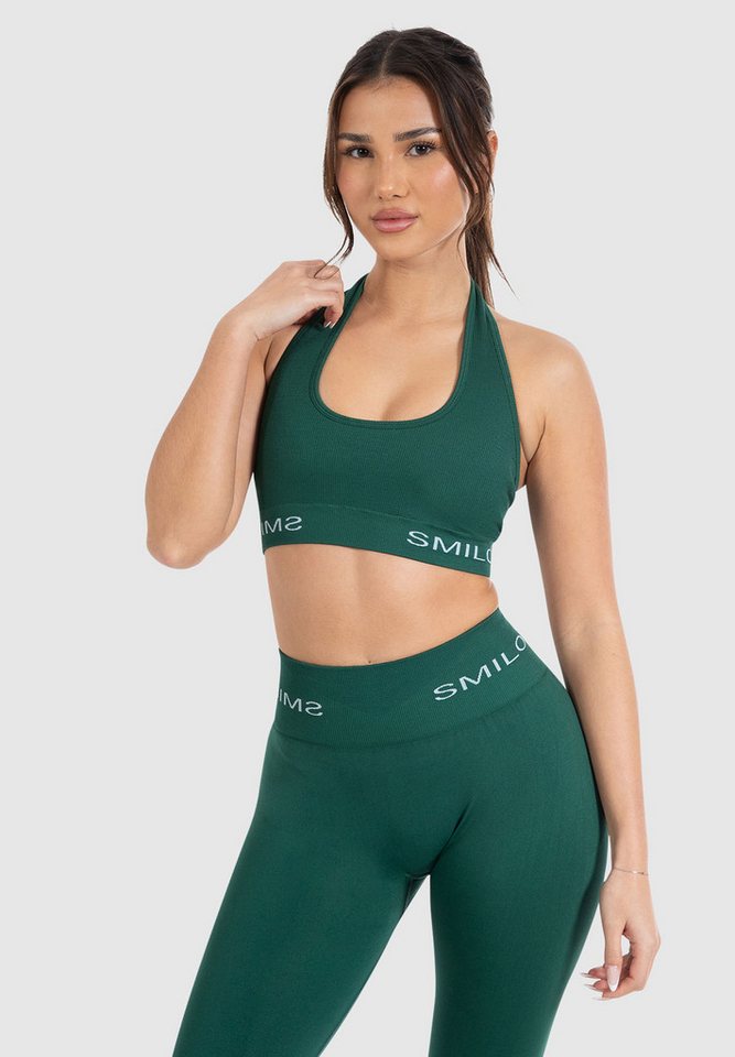 Smilodox Sport-BH Azura, Seamless Sport Top Rückenfrei Starker Halt Fitness Alltag Scrunch Bra ohne Bügel Atmungsaktiv Yoga Gym Bustier Schriftzug Smilodox Sport-BH Azura, Seamless Sport Top Rückenfrei Starker Halt Fitness Alltag Scrunch Bra ohne Bügel Atmungsaktiv Yoga Gym Bustier Schriftzug von Smilodox