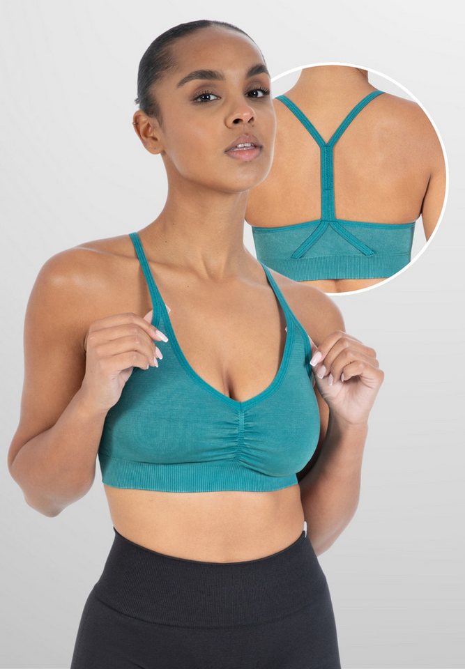 Smilodox Sport-BH Batik Scrunch Icon, Push Up BH ohne Bügel V-Ausschnitt Fitness Shaped Fit Sport Bra Herausnehmbare Cups Verstellbare Träger Yoga Gym Smilodox Sport-BH Batik Scrunch Icon, Push Up BH ohne Bügel V-Ausschnitt Fitness Shaped Fit Sport Bra Herausnehmbare Cups Verstellbare Träger Yoga Gym von Smilodox