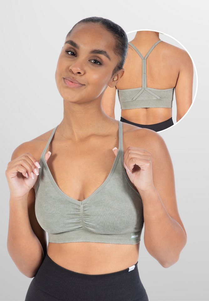 Smilodox Sport-BH Batik Scrunch Icon, Push Up BH ohne Bügel V-Ausschnitt Fitness Shaped Fit Sport Bra Herausnehmbare Cups Verstellbare Träger Yoga Gym Smilodox Sport-BH Batik Scrunch Icon, Push Up BH ohne Bügel V-Ausschnitt Fitness Shaped Fit Sport Bra Herausnehmbare Cups Verstellbare Träger Yoga Gym von Smilodox
