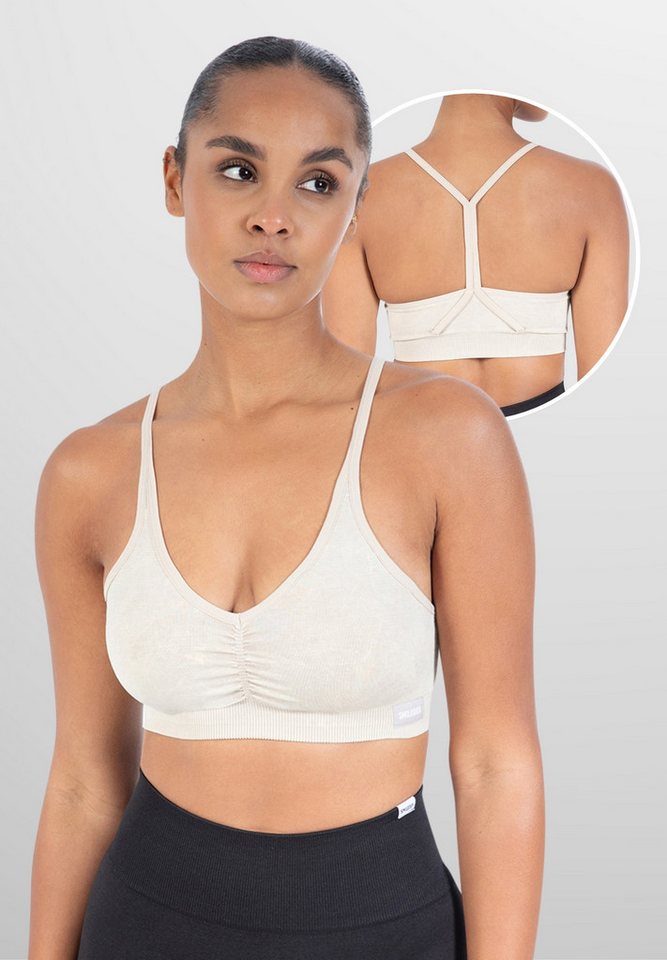 Smilodox Sport-BH Batik Scrunch Icon, Push Up BH ohne Bügel V-Ausschnitt Fitness Shaped Fit Sport Bra Herausnehmbare Cups Verstellbare Träger Yoga Gym Smilodox Sport-BH Batik Scrunch Icon, Push Up BH ohne Bügel V-Ausschnitt Fitness Shaped Fit Sport Bra Herausnehmbare Cups Verstellbare Träger Yoga Gym von Smilodox
