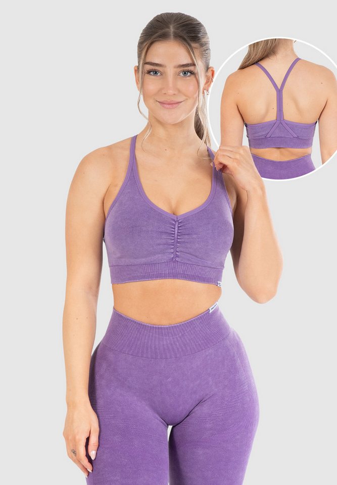 Smilodox Sport-BH Batik Acid Scrunch, Rutschfester Bustier mit Batik Waschung Seamless Sport Bra Blickdicht Atmungsaktiv Yoga Fitness Freizeit Smilodox Sport-BH Batik Acid Scrunch, Rutschfester Bustier mit Batik Waschung Seamless Sport Bra Blickdicht Atmungsaktiv Yoga Fitness Freizeit von Smilodox