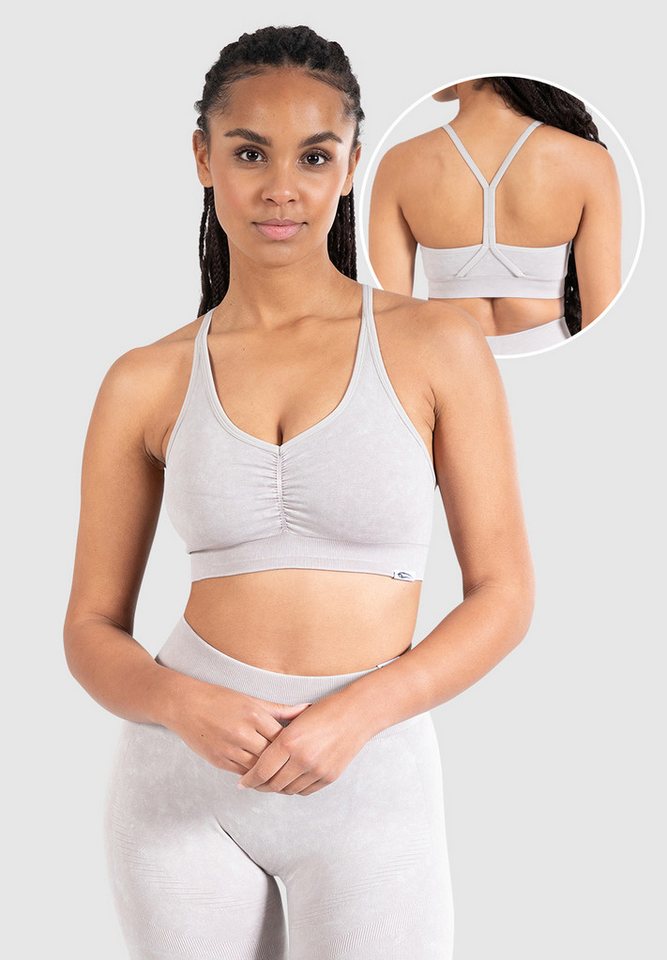 Smilodox Sport-BH Batik Acid Scrunch, Rutschfester Bustier mit Batik Waschung Seamless Sport Bra Blickdicht Atmungsaktiv Yoga Fitness Freizeit Smilodox Sport-BH Batik Acid Scrunch, Rutschfester Bustier mit Batik Waschung Seamless Sport Bra Blickdicht Atmungsaktiv Yoga Fitness Freizeit von Smilodox