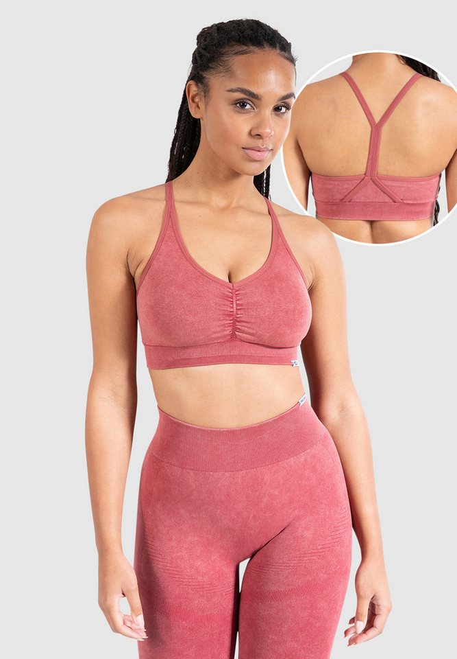 Smilodox Sport-BH Batik Acid Scrunch, Rutschfester Bustier mit Batik Waschung Seamless Sport Bra Blickdicht Atmungsaktiv Yoga Fitness Freizeit Smilodox Sport-BH Batik Acid Scrunch, Rutschfester Bustier mit Batik Waschung Seamless Sport Bra Blickdicht Atmungsaktiv Yoga Fitness Freizeit von Smilodox