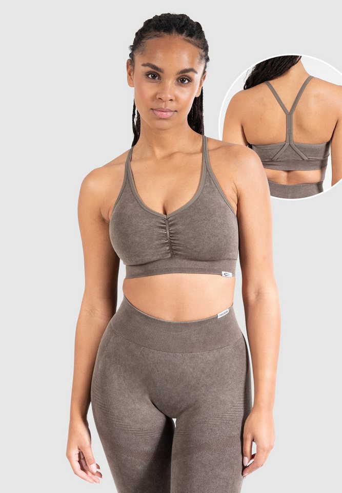 Smilodox Sport-BH Batik Acid Scrunch, Rutschfester Bustier mit Batik Waschung Seamless Sport Bra Blickdicht Atmungsaktiv Yoga Fitness Freizeit Smilodox Sport-BH Batik Acid Scrunch, Rutschfester Bustier mit Batik Waschung Seamless Sport Bra Blickdicht Atmungsaktiv Yoga Fitness Freizeit von Smilodox