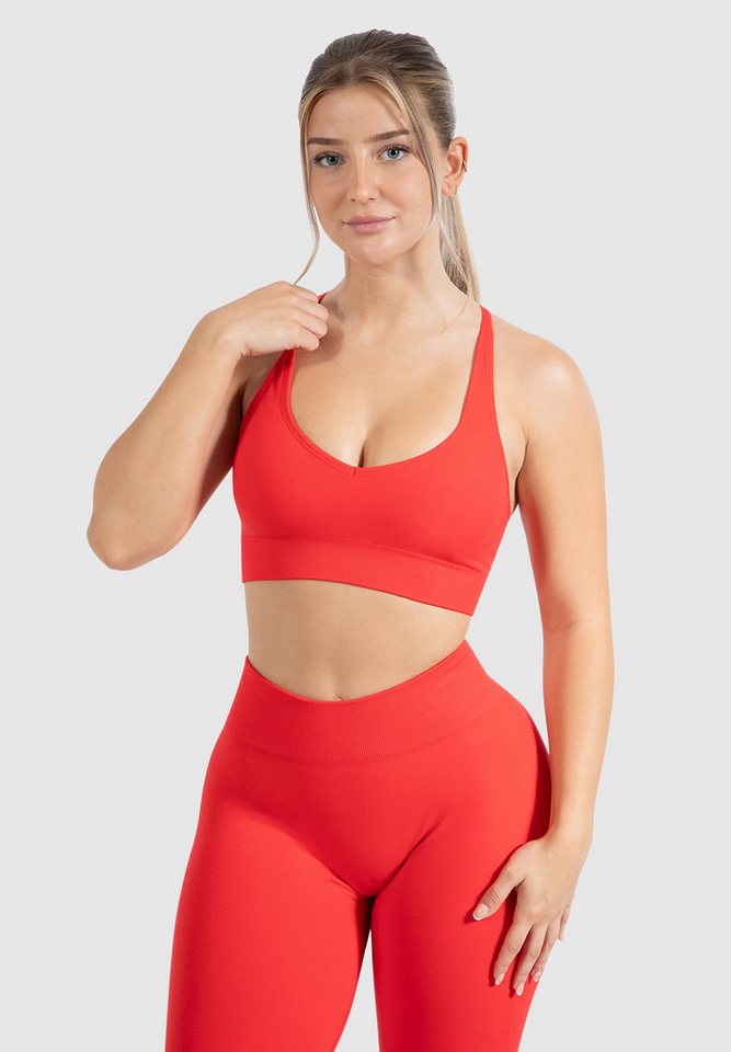 Smilodox Sport-BH Cetrina, Seamless Sport Bra eleganter Rückenausschnitt Fitness Seamless, Push-Up BH V-Ausschnitt ohne Bügel Atmungsaktiv Bustier Yoga Alltag Smilodox Sport-BH Cetrina, Seamless Sport Bra eleganter Rückenausschnitt Fitness Seamless, Push-Up BH V-Ausschnitt ohne Bügel Atmungsaktiv Bustier Yoga Alltag von Smilodox