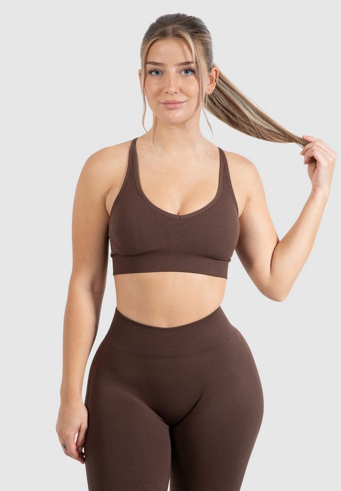 Smilodox Sport-BH Cetrina, Seamless Sport Bra eleganter Rückenausschnitt Fitness Seamless, Push-Up BH V-Ausschnitt ohne Bügel Atmungsaktiv Bustier Yoga Alltag Smilodox Sport-BH Cetrina, Seamless Sport Bra eleganter Rückenausschnitt Fitness Seamless, Push-Up BH V-Ausschnitt ohne Bügel Atmungsaktiv Bustier Yoga Alltag von Smilodox