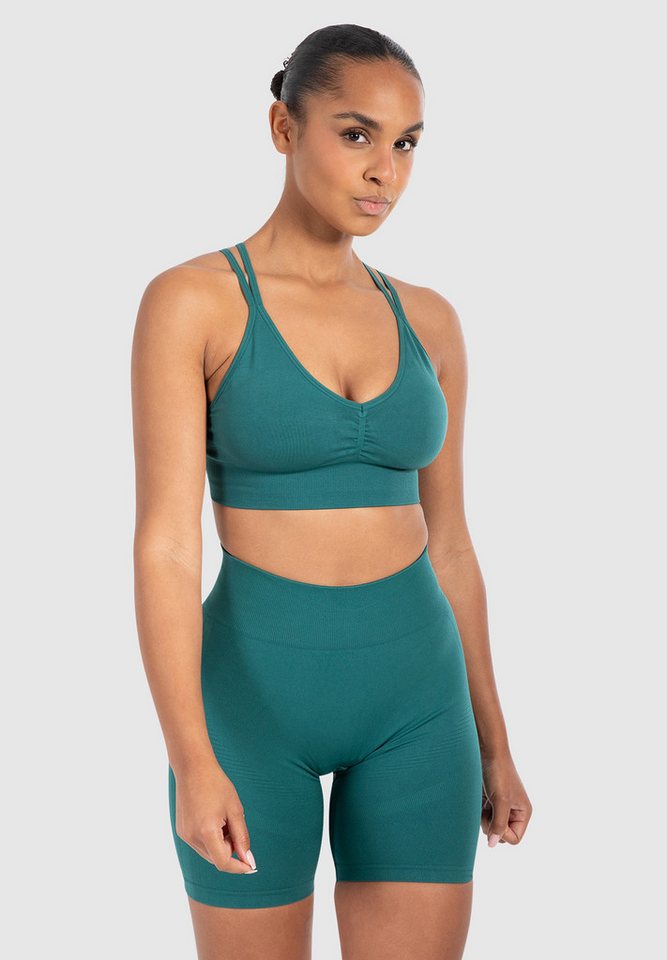 Smilodox Sport-BH Katrin, Crop Top V-Ausschnitt Fester Halt Fester Halt Yoga Alltag Seamless, Sport Bra Atmungsaktiv ohne Bügel Fitness Gym Scrunch Bustier Smilodox Sport-BH Katrin, Crop Top V-Ausschnitt Fester Halt Fester Halt Yoga Alltag Seamless, Sport Bra Atmungsaktiv ohne Bügel Fitness Gym Scrunch Bustier von Smilodox