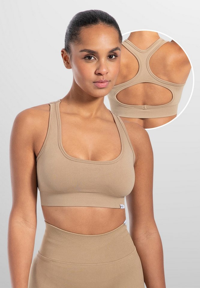 Smilodox Sport-BH Louisa, Blickdicht Rutschfestes Sport Bra, Gerippter Stoff Crop Top Seamless Smilodox Sport-BH Louisa, Blickdicht Rutschfestes Sport Bra, Gerippter Stoff Crop Top Seamless von Smilodox