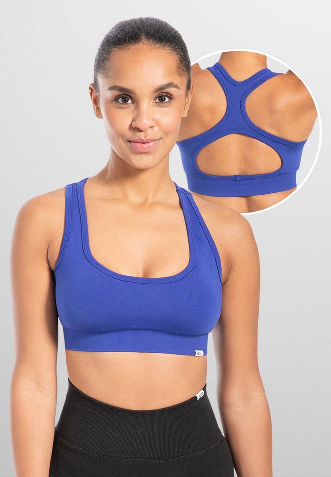 Smilodox Sport-BH Louisa, Blickdicht Rutschfestes Sport Bra, Gerippter Stoff Crop Top Seamless Smilodox Sport-BH Louisa, Blickdicht Rutschfestes Sport Bra, Gerippter Stoff Crop Top Seamless von Smilodox