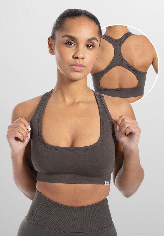 Smilodox Sport-BH Louisa, Blickdicht Rutschfestes Sport Bra, Gerippter Stoff Crop Top Seamless Smilodox Sport-BH Louisa, Blickdicht Rutschfestes Sport Bra, Gerippter Stoff Crop Top Seamless von Smilodox