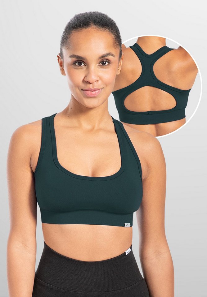Smilodox Sport-BH Louisa, Blickdicht Rutschfestes Sport Bra, Gerippter Stoff Crop Top Seamless Smilodox Sport-BH Louisa, Blickdicht Rutschfestes Sport Bra, Gerippter Stoff Crop Top Seamless von Smilodox