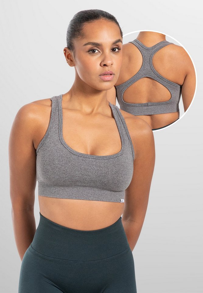 Smilodox Sport-BH Louisa, Blickdicht Rutschfestes Sport Bra, Gerippter Stoff Crop Top Seamless Smilodox Sport-BH Louisa, Blickdicht Rutschfestes Sport Bra, Gerippter Stoff Crop Top Seamless von Smilodox