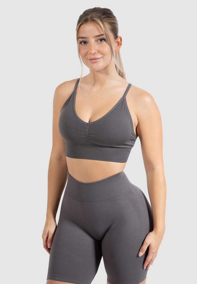Smilodox Sport-BH Maria Solid, Seamless Bra Neckholder Länger geschnitten Gym Alltag Crop Top Rundhals Atmungsaktiv Herausnehmbare Cups Sport Yoga Fitness Smilodox Sport-BH Maria Solid, Seamless Bra Neckholder Länger geschnitten Gym Alltag Crop Top Rundhals Atmungsaktiv Herausnehmbare Cups Sport Yoga Fitness von Smilodox