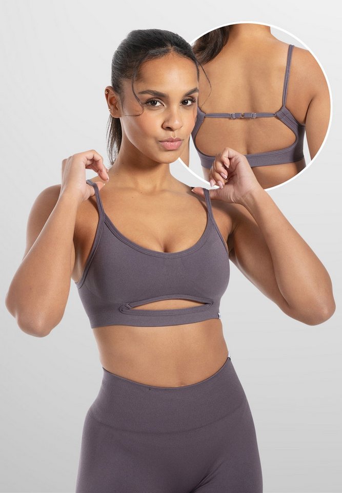 Smilodox Sport-BH Nesa, Blickdicht Rutschfestes Sport Bra, Gerippter Stoff Crop Top Smilodox Sport-BH Nesa, Blickdicht Rutschfestes Sport Bra, Gerippter Stoff Crop Top von Smilodox