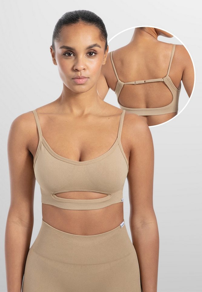 Smilodox Sport-BH Nesa, Blickdicht Rutschfestes Sport Bra, Gerippter Stoff Crop Top Smilodox Sport-BH Nesa, Blickdicht Rutschfestes Sport Bra, Gerippter Stoff Crop Top von Smilodox