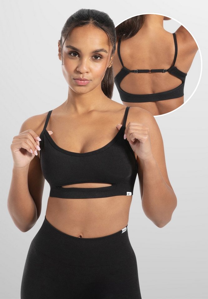 Smilodox Sport-BH Nesa, Blickdicht Rutschfestes Sport Bra, Gerippter Stoff Crop Top Smilodox Sport-BH Nesa, Blickdicht Rutschfestes Sport Bra, Gerippter Stoff Crop Top von Smilodox