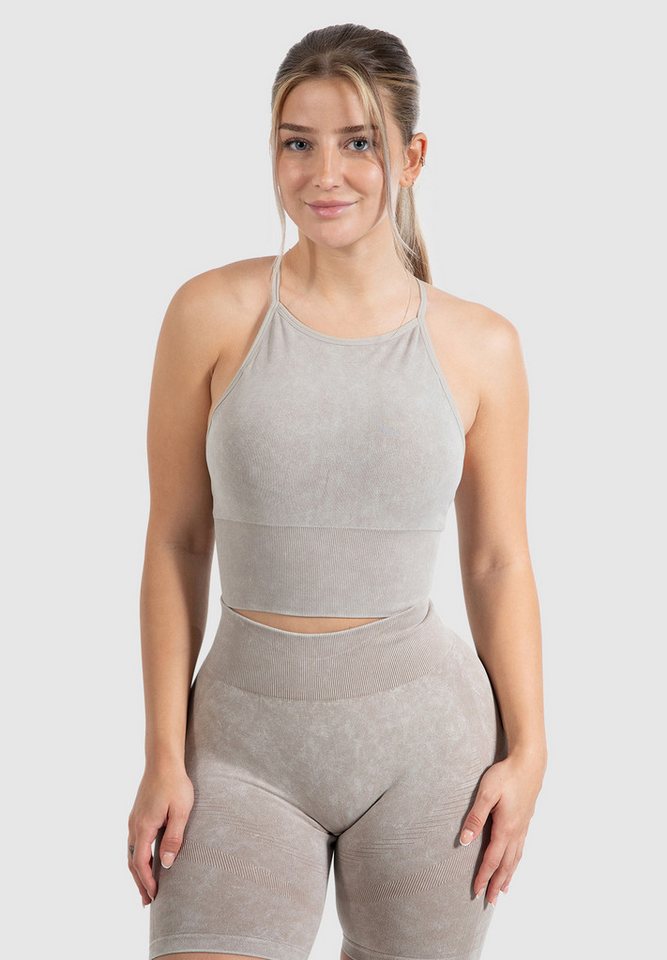 Smilodox Sport-BH Batik Acid Vera, Neckholder Crop Top mit Batik Waschung Seamless Länger Geschnittenen BH Bra Herausnehmbare Cups Sport Yoga Smilodox Sport-BH Batik Acid Vera, Neckholder Crop Top mit Batik Waschung Seamless Länger Geschnittenen BH Bra Herausnehmbare Cups Sport Yoga von Smilodox