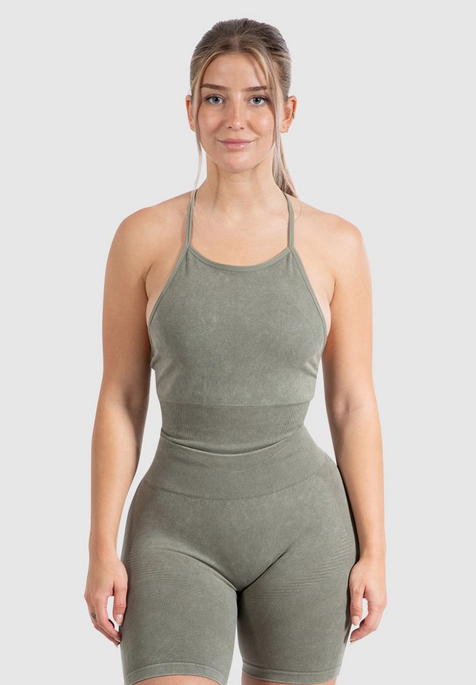 Smilodox Sport-BH Batik Acid Vera, Neckholder Crop Top mit Batik Waschung Seamless Länger Geschnittenen BH Bra Herausnehmbare Cups Sport Yoga Smilodox Sport-BH Batik Acid Vera, Neckholder Crop Top mit Batik Waschung Seamless Länger Geschnittenen BH Bra Herausnehmbare Cups Sport Yoga von Smilodox