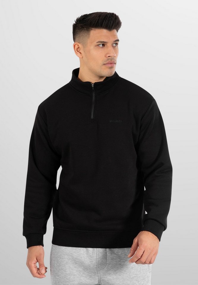 Smilodox Sweatshirt Emilio, Half Zip Sweater im Regular Fit, Komfort Stil für Sport Alltag Langarmshirt Weiche Baumwollmischung Pullover Logo Vielseitig Bequem Smilodox Sweatshirt Emilio, Half Zip Sweater im Regular Fit, Komfort Stil für Sport Alltag Langarmshirt Weiche Baumwollmischung Pullover Logo Vielseitig Bequem von Smilodox