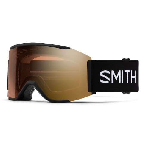 SMITH Squad Mag Goggle 2025-Black w/CP Photochromic Gold Mirror + Storm Blue Sensor Mirror von Smith