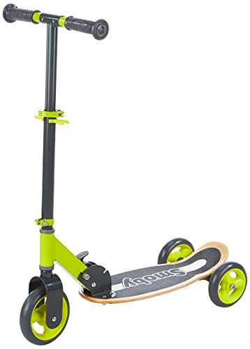 Smoby - Wooden Scooter - 3 Rädriger Scooter, höhenverstellbaren Lenker, stabiler Metallrahmen, einfachen Transport, für Kinder ab 3 Jahren von Smoby