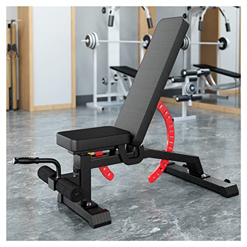 Hantelbank, verstellbare Trainingsbank, Mehrzweck-Trainingsgerät, Neigung, flach, Sit-Up-Bank für Zuhause, Fitnessstudio, Ganzkörpertraining, Belastung 299 kg von SnamicE