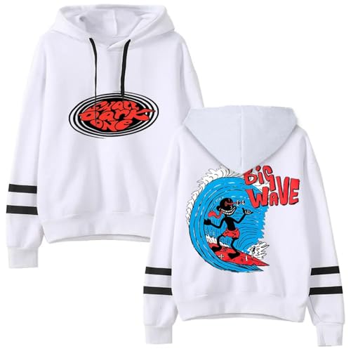 Hoodies Hip Hop Rapper Lil Darkie Pullover Mit Streifendruck, Frühling Herbst Langarm Sweatshirt Damen Herren Mode Freizeitjacke-Black||XS von Snavert