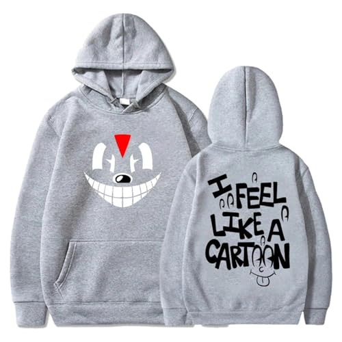 Hoodies Lil Darkie Tour Cartoon Print Sweatshirt, Kinder Übergroßer Pullover Herren Damen Mode Mäntel Jacken Übergröße-Black||XS von Snavert