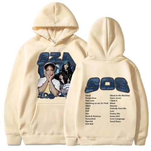 Hoodies SZA Sweatshirts Mit Cartoon Grafikdruck, Modische Oberbekleidungsjacken Für Herren Und Damen Übergroße Pullover Für Kinder-Black||XS von Snavert