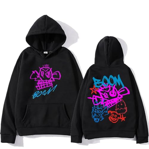 Kinder Hoodie Ketong Retro Bedrucktes Sweatshirt, Herren Und Damen Frühlings Und Herbstpullover Lockere Lässige Große Jacke-Black||XS von Snavert